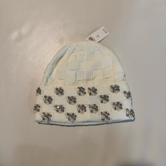 NWT Anthropology Maeve Checkered Crystal Beanie main image 5